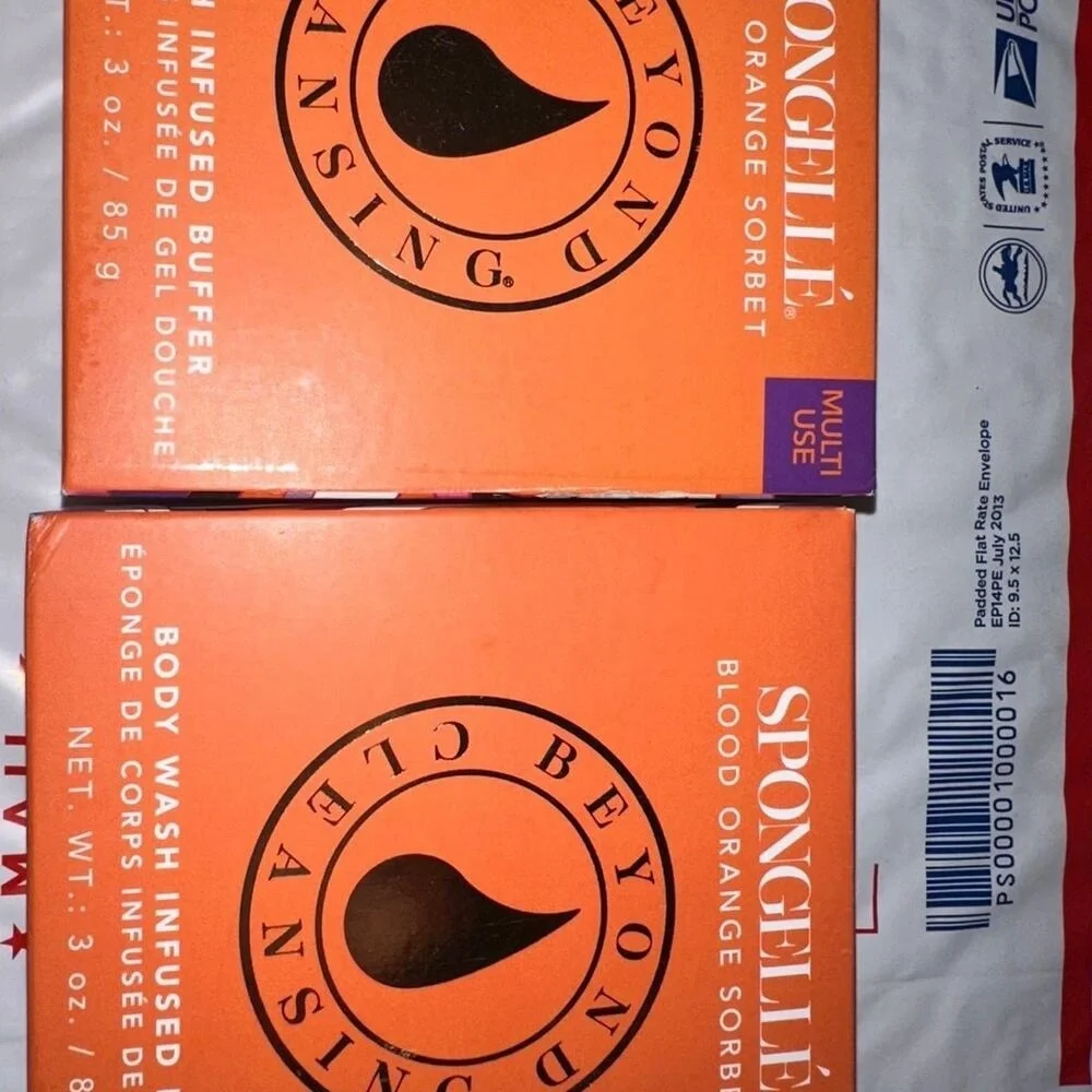 Spongelle Body Wash Infused Buffer Blood Orange Sorbet 3oz Set of 2‎ New